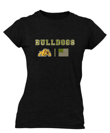 Batavia Bulldogs Camo Flag Women's SS T-Shirt
