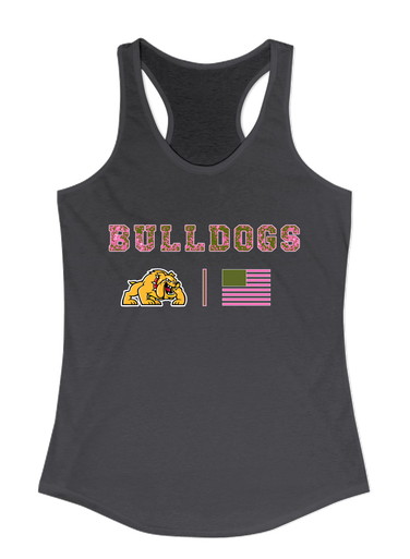 Batavia Bulldogs Pink Camo Flag Women's Tank Top