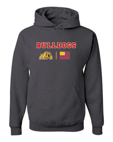 Batavia Bulldogs Team Colors Flag Men's Premium Hoodie