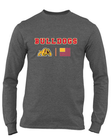 Batavia Bulldogs Team Colors Flag Men's Premium LS T-Shirt