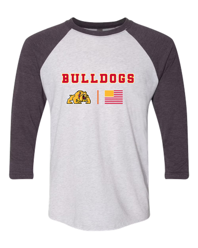 Batavia Bulldogs Team Colors Flag Men's Baseball T-Shirt