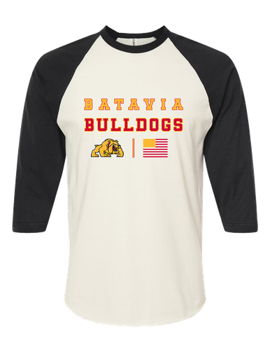 Batavia Bulldogs Spirit Flag Women's Baseball T-Shirt