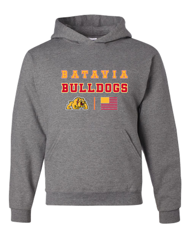 Batavia Bulldogs Spirit Flag Men's Premium Hoodie