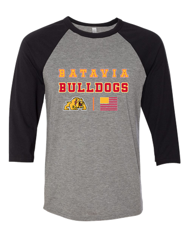 Batavia Bulldogs Spirit Flag Men's Baseball T-Shirt
