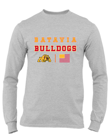 Batavia Bulldogs Spirit Flag Men's Premium LS T-Shirt