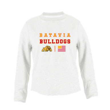 Batavia Bulldogs Spirit Flag Women's Sweatshirt
