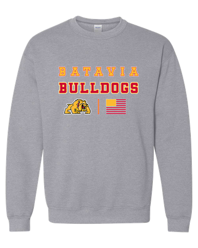 Batavia Bulldogs Spirit Flag Men's Sweatshirt