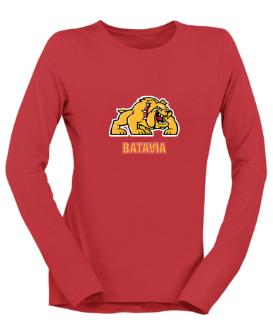Batavia Bulldogs Mascot #2 Women's LS T-Shirt