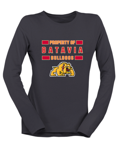 Batavia Bulldogs Property Of Women's LS T-Shirt