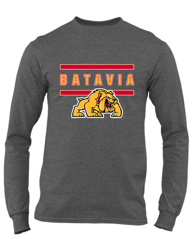 Batavia Bulldogs Mascot #4 Men's LS T-Shirt