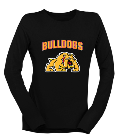 Batavia Bulldogs Mascot #6 Women's Premium LS T-Shirt