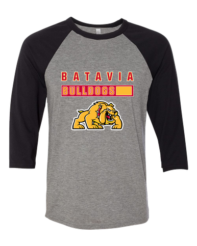 Batavia Bulldogs Mascot #7 Women's Baseball T-Shirt