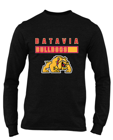 Batavia Bulldogs Mascot #7 Men's LS T-Shirt