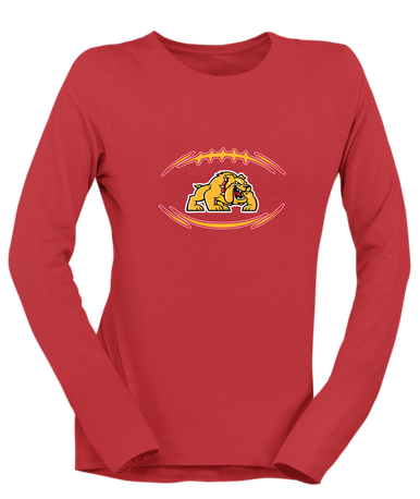 Batavia Bulldogs Football #3 Women's Premium LS T-Shirt