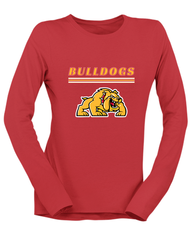 Batavia Bulldogs Mascot #8 Women's Premium LS T-Shirt