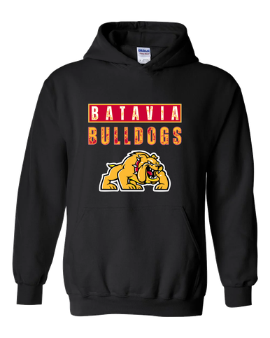 Batavia Bulldogs Mascot #9 Men's Hoodie