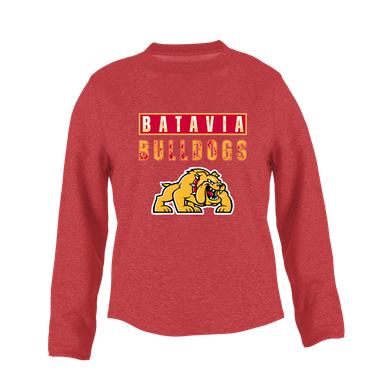 Batavia Bulldogs Mascot #9 Women's Sweatshirt