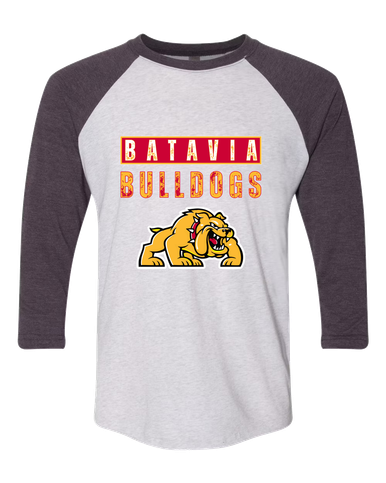Batavia Bulldogs Mascot #9 Women's Baseball T-Shirt