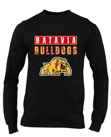 Batavia Bulldogs Mascot #9 Men's LS T-Shirt