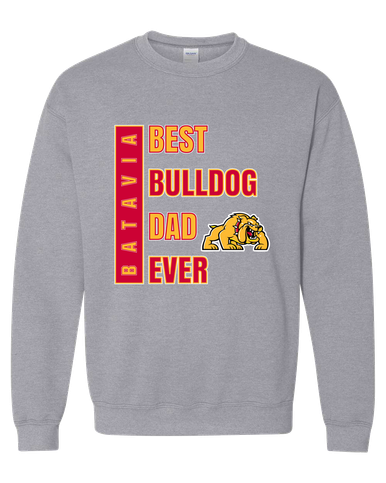 Batavia Bulldogs Best Bulldog Dad Men's Sweatshirt