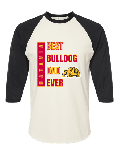Batavia Bulldogs Best Bulldog Dad Men's Baseball T-Shirt