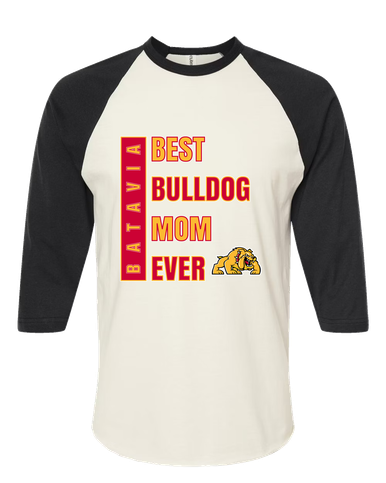 Batavia Bulldogs Best Bulldog Mom Women's Baseball T-Shirt