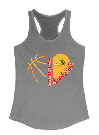 Batavia Bulldogs Heart Basketball Women's Tank Top