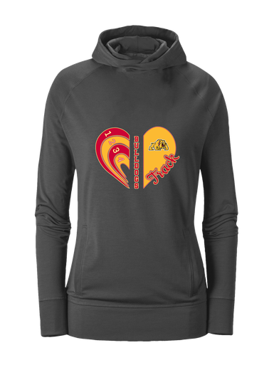 Batavia Bulldogs Heart Track Women's Hoodie