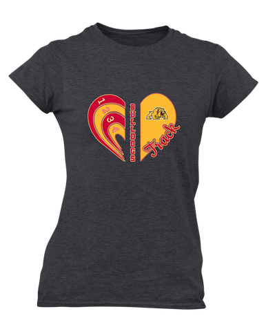 Batavia Bulldogs Heart Track Women's SS T-Shirt