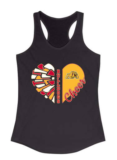 Batavia Bulldogs Heart Cheer Women's Tank Top