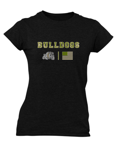 Southern Bulldogs Camo Flag Women's Premium SS T-Shirt