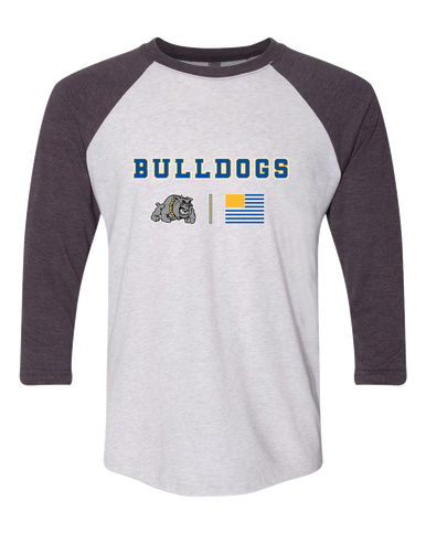 Southern Bulldogs Team Colors Flag Men's Baseball T-Shirt