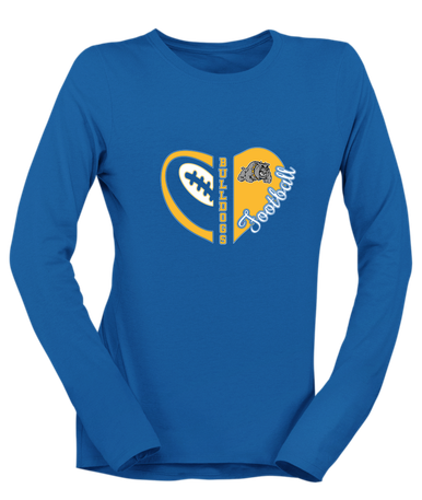 Southern Bulldogs Heart Football Women's Premium LS T-Shirt