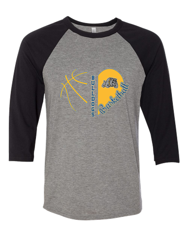 Southern Bulldogs Heart Basketball Women's Baseball T-Shirt