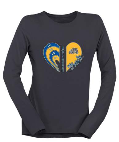 Southern Bulldogs Heart Track Women's LS T-Shirt
