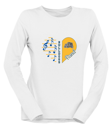 Southern Bulldogs Heart Band Women's LS T-Shirt