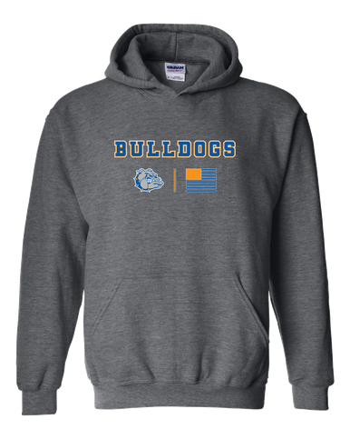Livonia Bulldogs Team Colors Flag Men's Hoodie