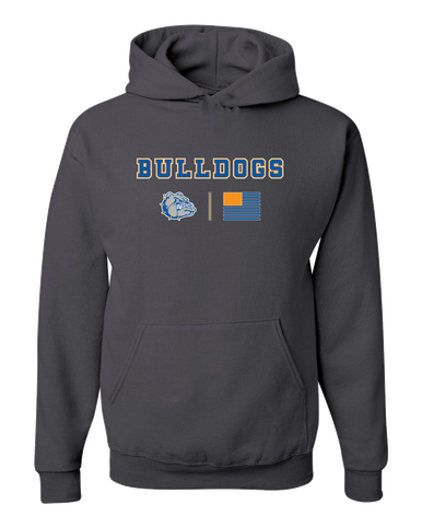 Livonia Bulldogs Team Colors Flag Men's Premium Hoodie