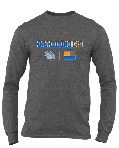 Livonia Bulldogs Team Colors Flag Men's LS T-Shirt