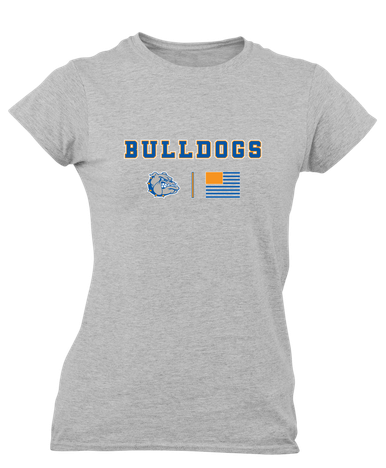 Livonia Bulldogs Team Colors Flag Women's SS T-Shirt