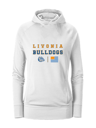 Livonia Bulldogs Spirit Flag Women's Hoodie