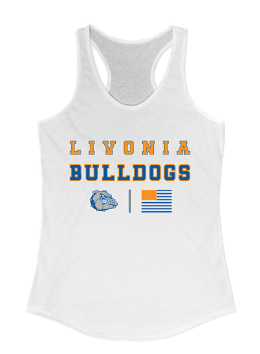 Livonia Bulldogs Spirit Flag Women's Tank Top