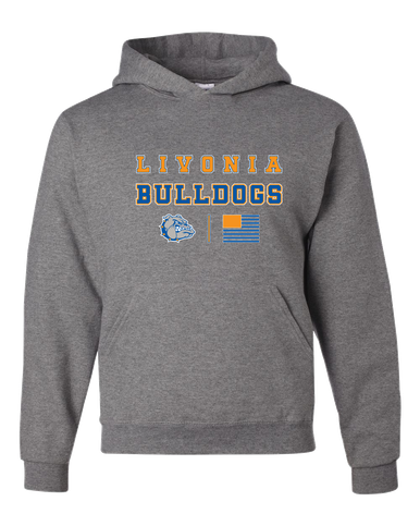 Livonia Bulldogs Spirit Flag Men's Premium Hoodie