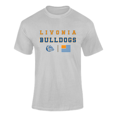Livonia Bulldogs Spirit Flag Men's Premium SS T-Shirt
