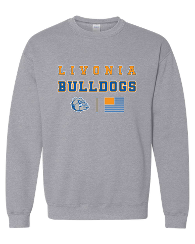 Livonia Bulldogs Spirit Flag Men's Sweatshirt