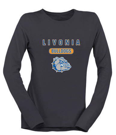 Livonia Bulldogs Mascot #3 Women's Premium LS T-Shirt