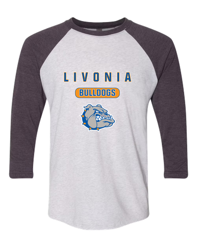 Livonia Bulldogs Mascot #3 Women's Baseball T-Shirt