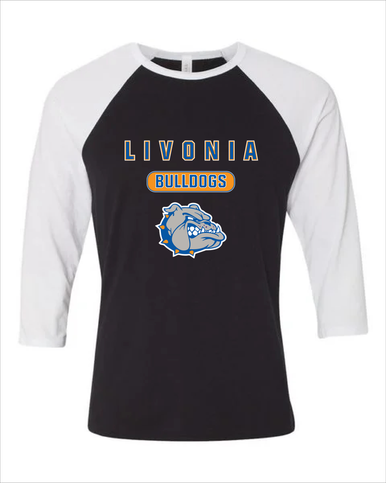 Livonia Bulldogs Mascot #3 Men's Baseball T-Shirt