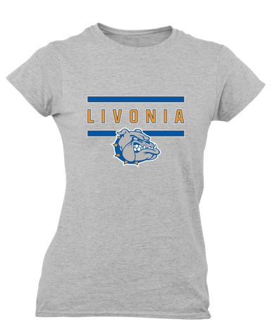 Livonia Bulldogs Mascot #4 Women's Premium SS T-Shirt