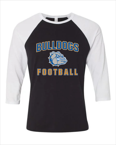 Livonia Bulldogs Football #1 Women's Baseball T-Shirt